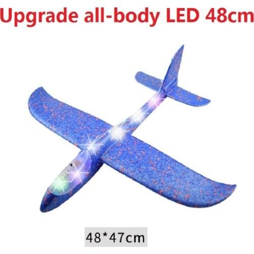 48cm Hand Throw Airplane EPP Foam Launch fly Glider Planes Model Aircraft Outdoor Fun Toys for Children Party Game 48 CM plane