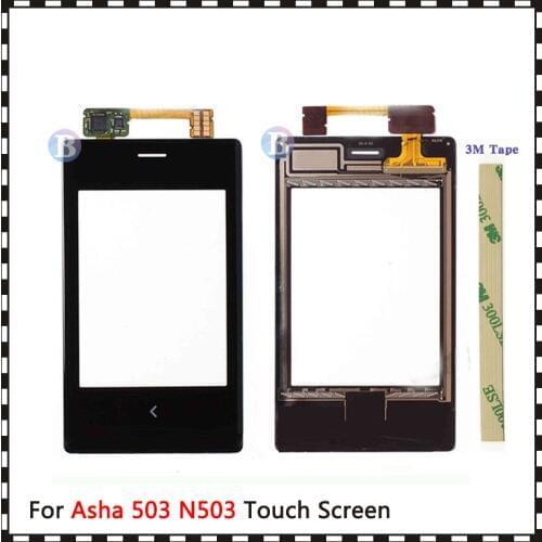 High Quality 3.0" For Nokia Asha 503 N503 Touch Screen Digitizer Sensor Outer Glass Lens Panel Black