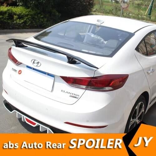 For Hyundai Elantra Spoiler 2016-2018 Elantra spoiler TF High Quality ABS Material Car Rear Wing Primer Color Rear Spoiler