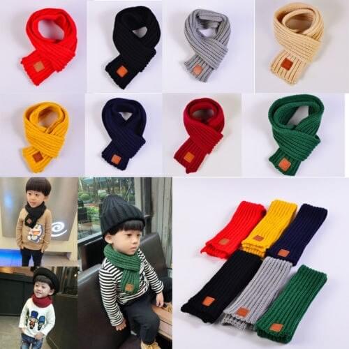 Lovely Boy Girl Baby Winter Warm Color Scarf Knitting Wool Children Neck Warmer