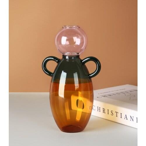 Vase Living Room Dried Flowers Nordic Ins Style Glass Transparent Dill Home Plastic Decoration Accessories Flower Vases For Home