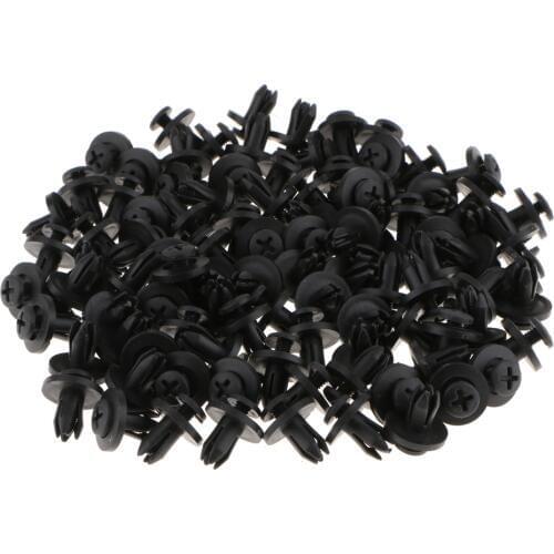100 Pieces 21x15mm Rivets Auto Car Fastener Fender Clips Door Panel Screws 6mm Hole Diameter
