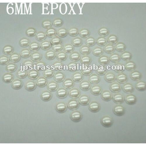 Hot fix pearls size 6mm in 20 gross each lot package 2880 pcs white opal color suitable for dancing sports unifom