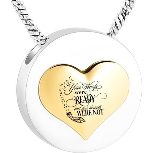 Women Men Pet Keepsake Locket Pendant Memorial Ash Holder Stainless Steel Cremation Heart Round Urn Necklace Ashes Jewelry