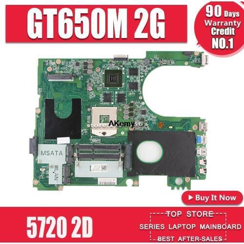 17R N7720 For DELL 5720 7720 motherboard CN-072P0M 072P0M motherboard DA0R09MB6H1 DA0R09MB6H3 2D GT650M 2GB work 100