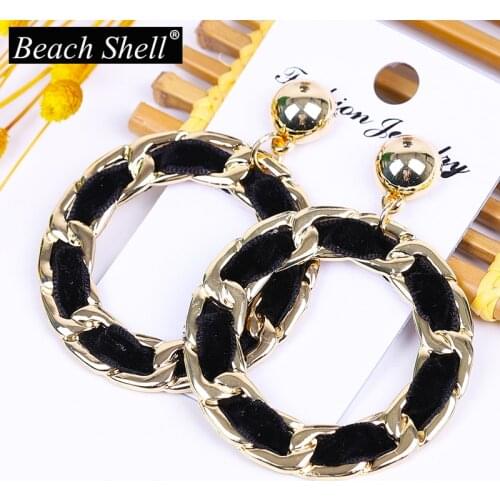 2021 acrylic new earrings Bohemia acetate Round Pendant womens long drop ear fashion jewelry