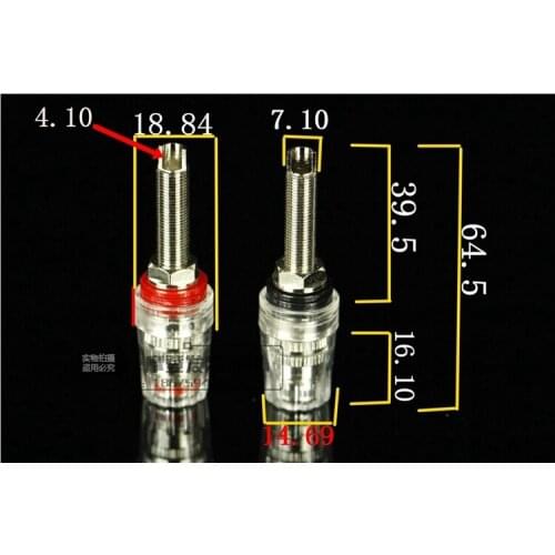 4pcs HI-END Rhodium Plated Amplifier Speaker Terminal Binding Post