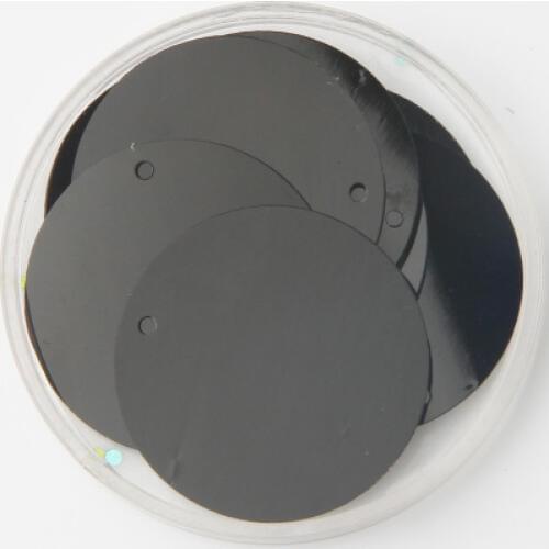50g/lot Large Round Sequins 30mm PVC Sequin Flat Round With Side Hole Dancing Dress Accessory Craft Wedding Black Confetti