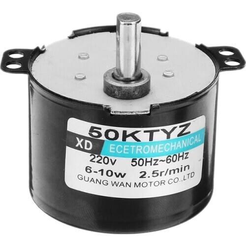 50Ktyz Ac220V 10W 0.5A 2.5R/ Min Permanent net Synchronous Motor Ac Gear Reduction Motor Cw / Ccw