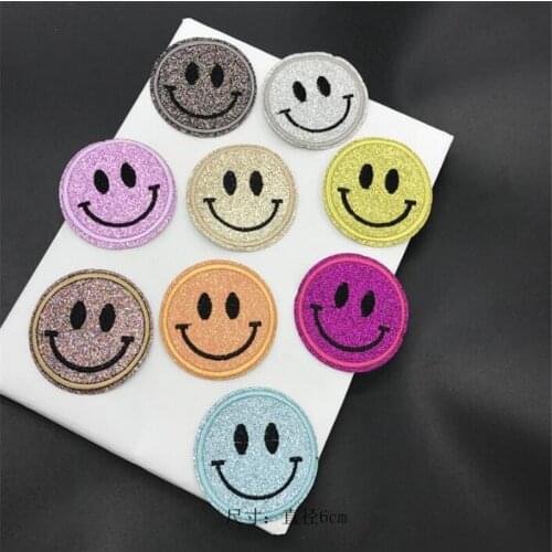 10Pc Samile face Applique Clothing Embroidery Patch Fabric Sticker Iron On Patch Craft Sewing Repair Embroidered 14X22cm B388