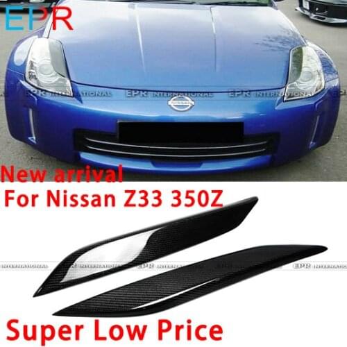 For Nissan Z33 350Z Carbon Fiber Eyebrow Eyelid