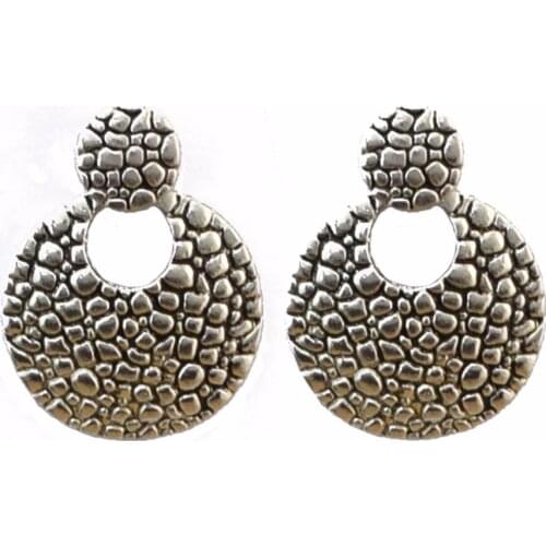 Tribal Traditional Ethnic Metal Circle Tassel Earrings Boho Hippie Jewelry Gypsy For Women Thailand India Pakistan Gift