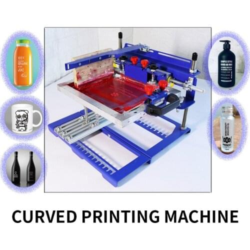 Curved screen printing machine Curved printing machine SPE-A QMH170 screen printing table screen printing machine Manual