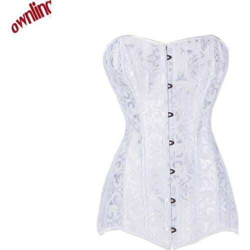 Beautyful women white corset 7 buttons 3 size S, M, L W3497A