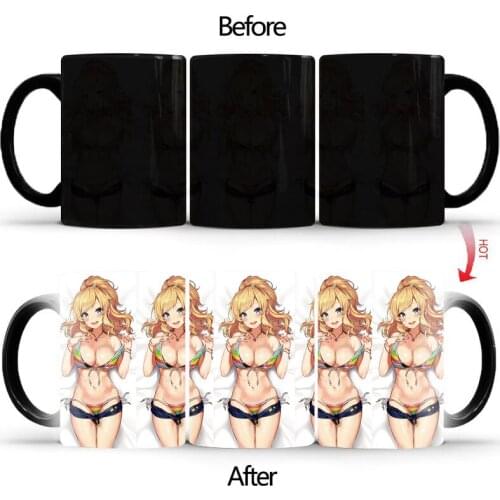 Quadratic game lovable hot peri teacup changing color magic drinkware anime peripheral souvenir mug BSKT-004