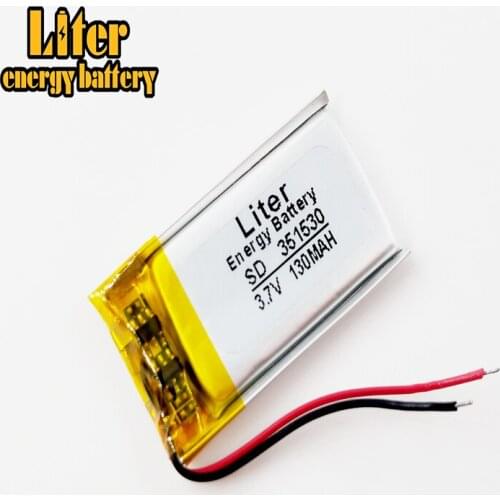 Top seller supply rechargeable 3.7v 130mah lipo battery SD351530