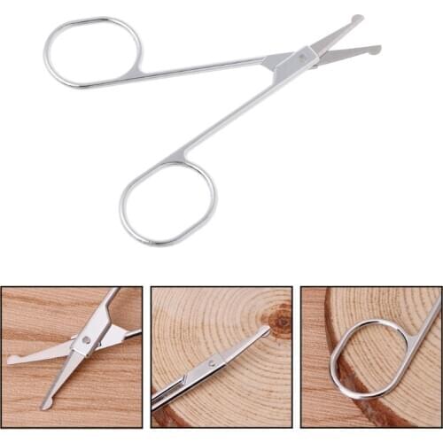 Makeup Stainless Steel Eyebrow Round Tips Scissors Facial Trimming Beauty