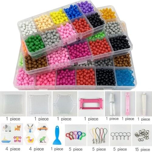 DIY water spray beads kit set Refill Beads puzzle Aqua tool crystal beads ball perlen games 3D handmade magic toys for children