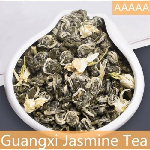 2021 new tea leaves China Guangxi jasmine tea factory wholesale aromatic jasmine green tea decorative flowers 250g bags