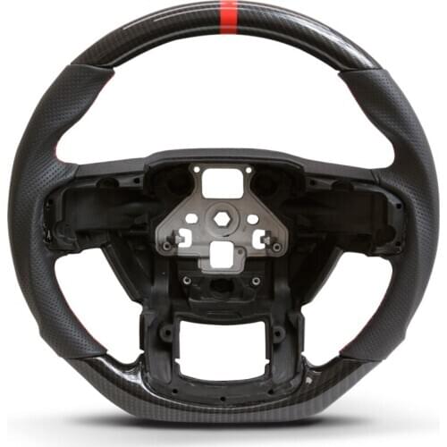 Cuatomized Carbon Fiber Steering Wheel Alcantara Leather Replacement For Ford Ranger 2018