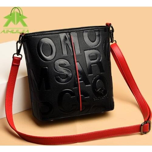 Luxurious Handbag Designer Letter Pu Leather Women Shoulder Bag 2021 Fashion New High Capacity Ladies Crossbody Bag High Quality
