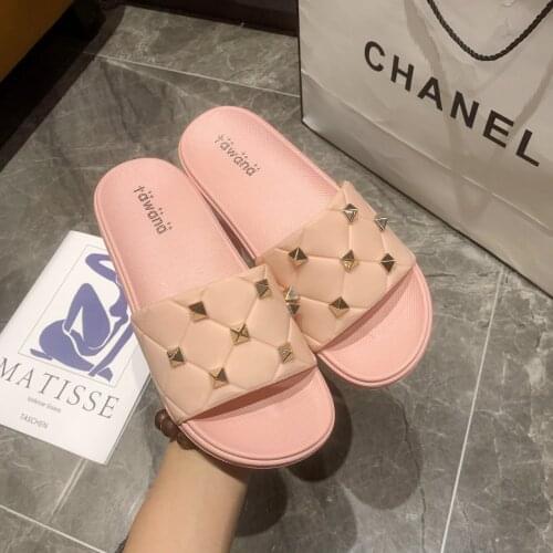 Latest Fashion Ladies Outdoor Pu Casual Slippers Women Outdoor Luxury BrandVacation Beach Sandals Casual Flip Flops Women Shoes
