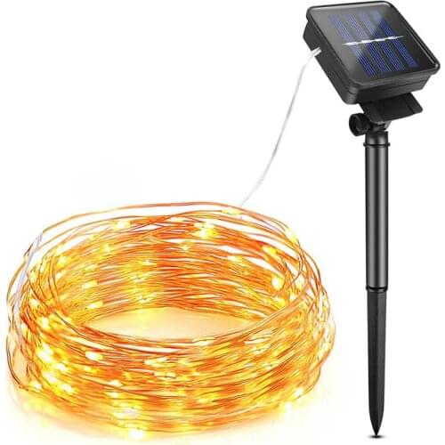 USB Solar Powered RGB LED Strip lamp Tape Waterproof Backlight Fairy Copper Wire String light Ribbon Garland Wedding Decoration