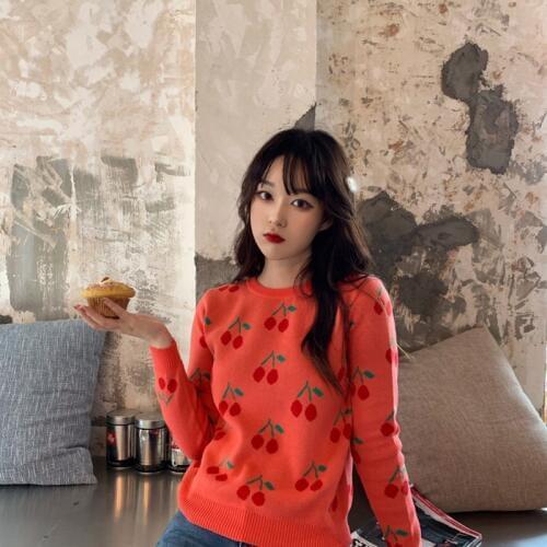 Hot Fashion Autumn Female Vintage Pullover Sweater Long Sleeve Knitted Jumper Casual Overalls Hotsale