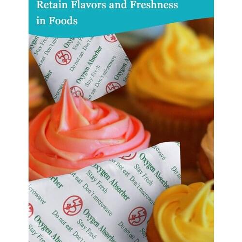 100cc-100packs Food Safe Oxygen Absorber Air Remover Stay Fresh Packets for Food