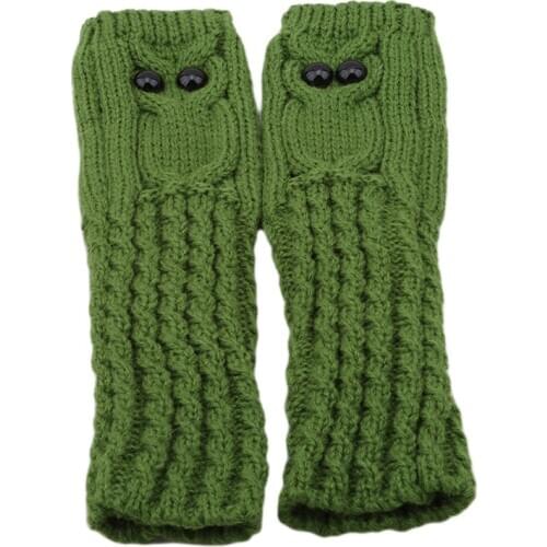 Women Gloves Hand Warmer Winter Gloves Women Arm Crochet Knitting Faux Warm Fingerless Gloves Stylish