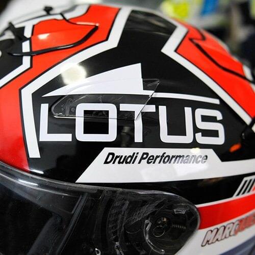 1pair Car Styling Vinyl Motorcycle Racing Helmet Visor Lens Sticker Decals for MOTO Drudi Performance Lotus