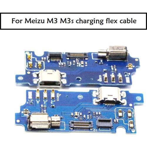 1PCS Original Charging Port Flex Cable For Meizu M3 M3S USB Flex cable Charger Connector replacement Parts free shipping