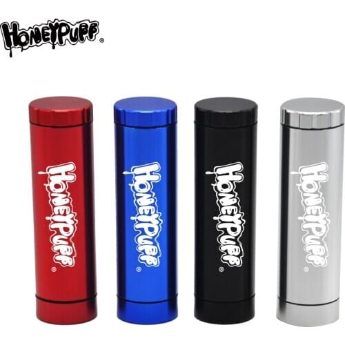 HONEYPUFF 30MM Aluminum Storage Room Case Portable Tube For Smoking Grass Herb Grinder Dugout Pipe Case Tobacco Grinder