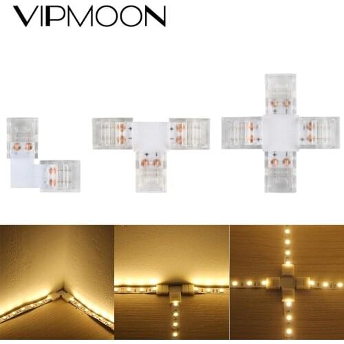 5pcs 2/4pin L Shape LED Strip Connector for RGB Single Color 3528 5050 LED Strip Light Wire Connection Terminal High-Quality