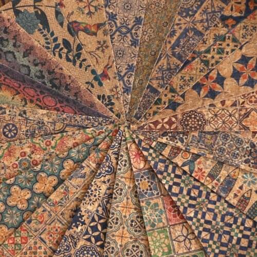 50*135cm 0.5mm Synthetic Cork Leather Fabric Natural Wood Grain Cloth DIY handmade Luggage Hometextile Decor Accessories