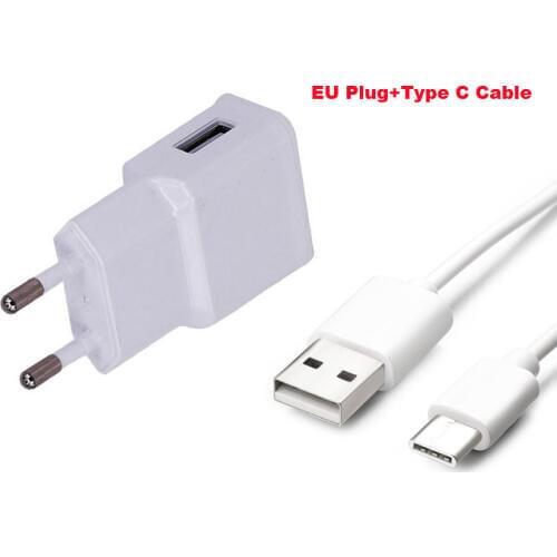 2A EU US Adapter Mobile Phone Charger +Type C USB Data Cable For BlackBerry Motion/Neon 2 DTEK60,For Xiaomi Mi 5s/5s Plus