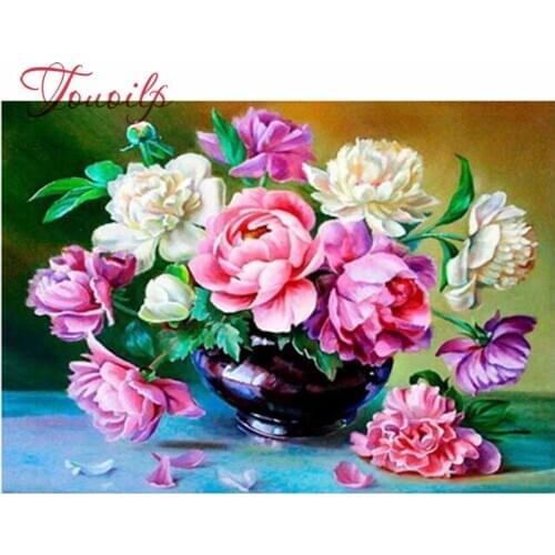 Diamant broderie fleur bricolage diamant peinture kits strass photos diamant mosaïque 5d icône décoration de la maison