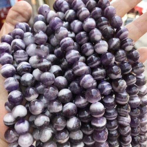 Loose beads dream amethyst round 10mm 15" for DIY jewelry making FPPJ wholesale beads nature