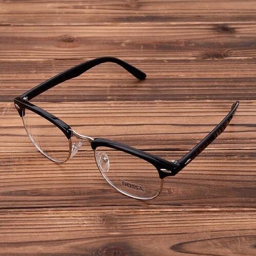 Black Eyeglasses Frames With Clear Lens Retro Optical Frame Round Vintage Brand Glasses Frame Spectacle Eyewear Frames Women Men