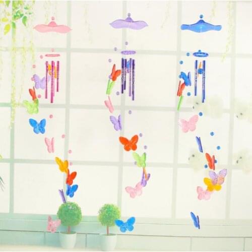 Butterfly wind chime ornaments creative home garden decoration craft birthday gift butterflies pendant wind chimes decors SN525