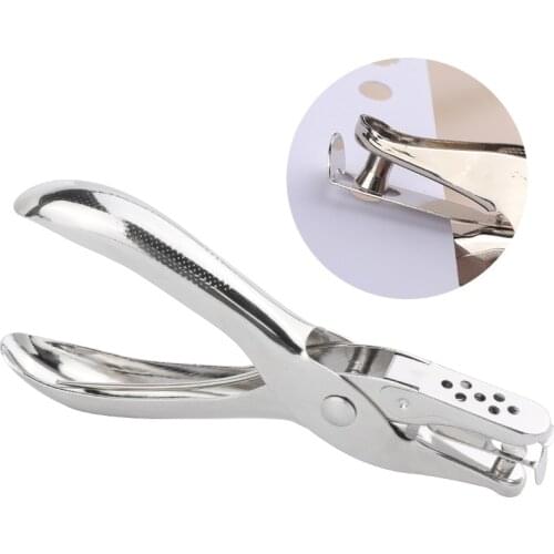 Nonvor Metal Single Hole Puncher Hand Paper Punches Pliers Scrapbook Loose-leaf Office School Hole Puncher Statinery Punch