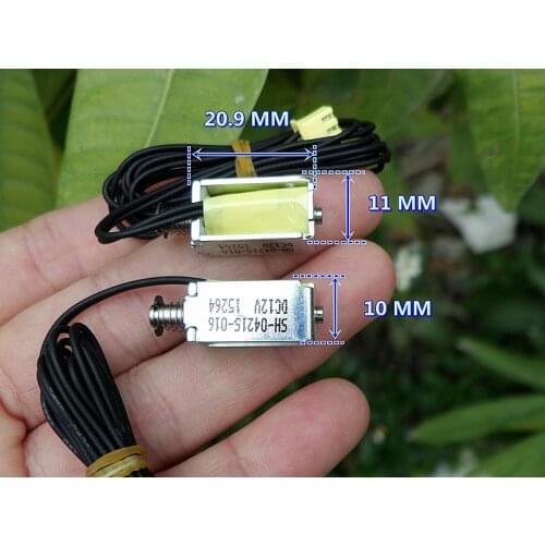 DC 3V/ 5V/ 12V mini Block Solenoid Electromagnet solenoid Through push-pull Frame 4mm Stroke