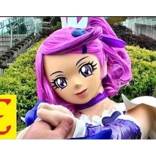 KM91921)Custom made full head Doki Doki Cosplay Kigurumi Mask