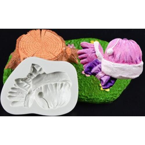 Cute Baby Hats & Caps Glove Silicone Fondant Mold For Cake decoration/Sugar Paste Chocolate Mould Decorating Tools E665