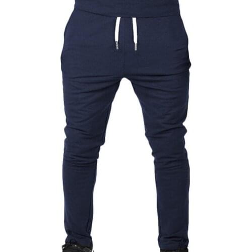 Fashion Men Pants Outdoor Sports Sweatpants Running Pants Solid Color Drawstring Long Trousers штаны мужские 2021