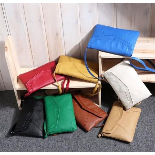 Fashion Women PU Leather Crossbody Bags Messenger Bags All Match Candy Color Envelope Bags