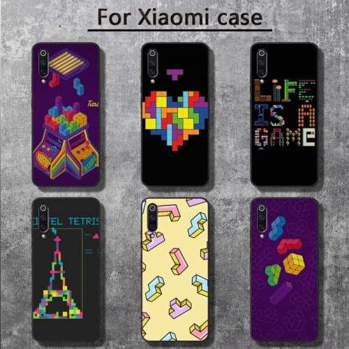 Cartoon tetris Phone Case for Xiaomi mi 6 6plus 6X 8 9SE 10 Pro mix 2 3 2s MAX2 note 10 lite Pocophone F1