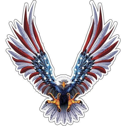Freedom Eagle Spread wings fly flag Motorcycle sticker Reflective Car Sticker Decal