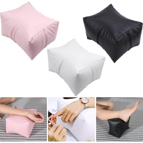 Nail Table Pillow Hand Foot Rest Manicure Pedicure Nail Cushion Holder Desk Arm Rest Hand Pillow Professional Soft PU Nail Tools