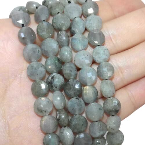 Natural Stone 4 6 8mm Faceted Gem Grey Labradorite Stone Round Loose Spacer Beads For Jewelry Making Charm DIY Bracelet Necklace